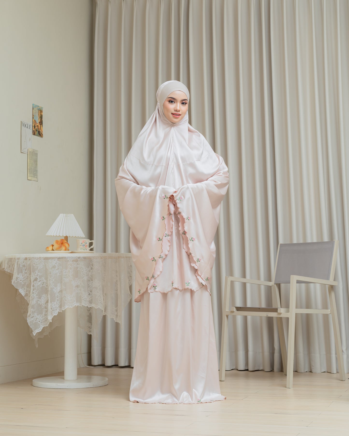 Telekung Ayesha - Latte