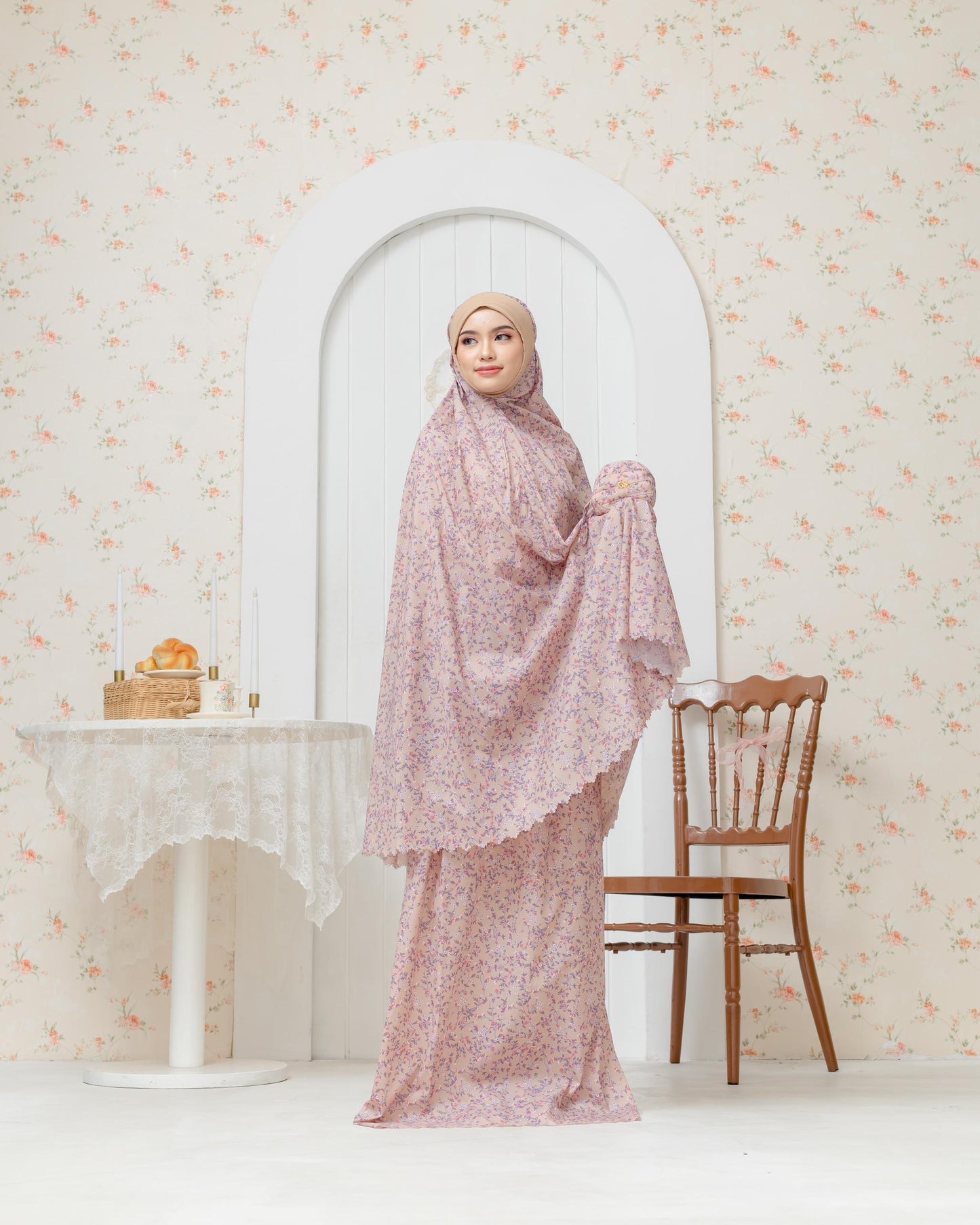 Anna Travel Telekung - Sandy Beige