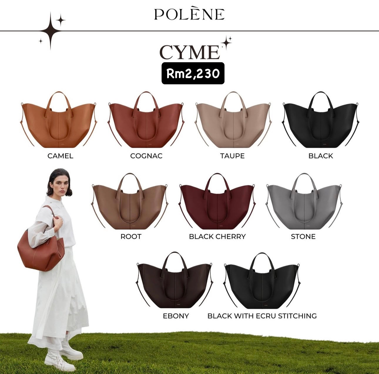 Handbag - Polene Cyme - Root